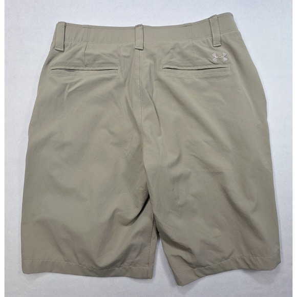 Under Armour Golf Shorts Mens 34 Beige Nylon Poly Stretch Chino LIMITED USE - Picture 5 of 7